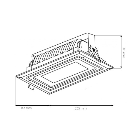 Ceiling Floodlight - 30W, Directional, Square