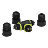 Connecteur T étanche 3x1,5mm² IP68
