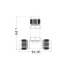Connecteur T étanche 3x1,5mm² IP68