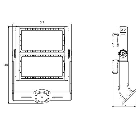 Proyector LED STADIUM  500W LUMILEDS - Mean Well