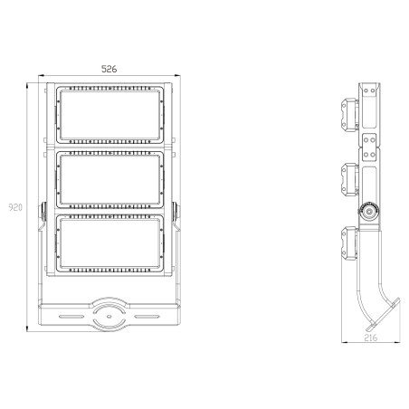 Pojecteur LED STADIUM 750W LUMILEDS - Mean Well