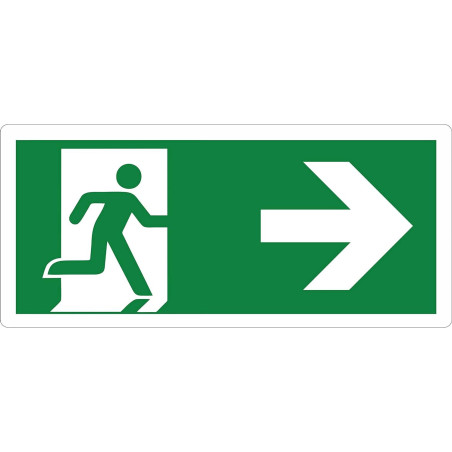 Pictogramma adesivo evacuazione di emergenza