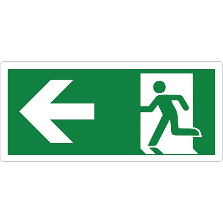 Pictogramme adhésif évacuation d'urgence