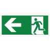 Emergency evacuation adhesive pictogram