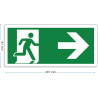 Pictogramme adhésif évacuation d'urgence