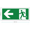 Pictogramme adhésif évacuation d'urgence