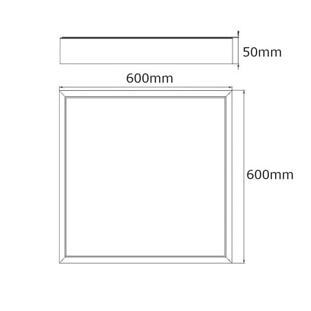 Quadro de alumínio branco para painel 60x60