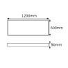 Frame for 60x120 Panel - White-Coloured, Aluminium