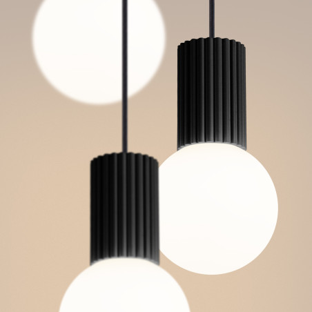 Pendant lamp HALO 3P black