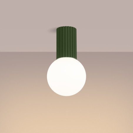 Ceiling lamp HALO olive green IP44