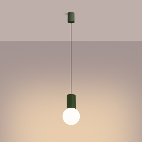 Pendant lamp HALO 1 olive green