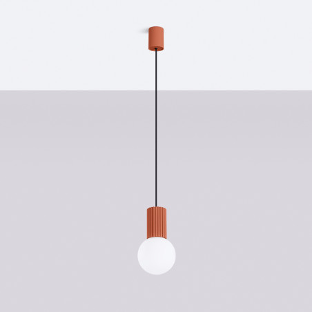 Lampe suspendue HALO 1 rouge ochra