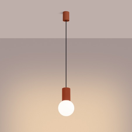 Lampada a sospensione HALO 1 rosso ocra