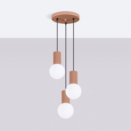 Pendant lamp HALO 3P mocha