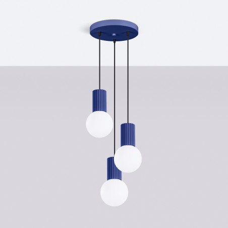 Lampada a sospensione HALO 3P ultramarine