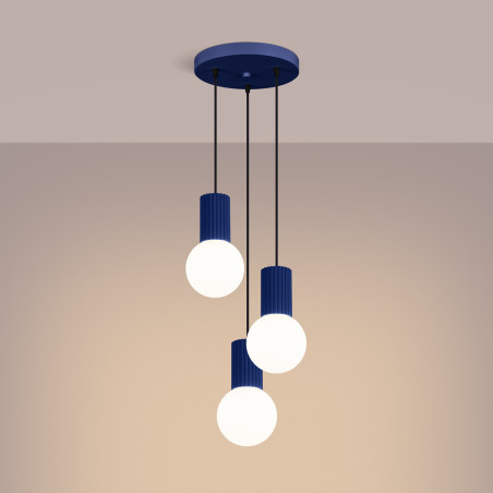 Pendant lamp HALO 3P ultramarine