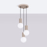 Pendant lamp HALO 3P taupe