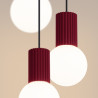 Pendant lamp HALO 3P burgundy