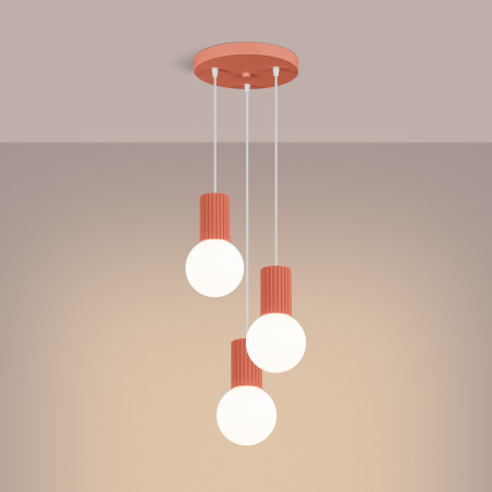 Pendant lamp HALO 3P peach