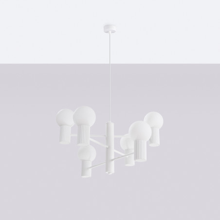 Lampadario HALO 6 bianco