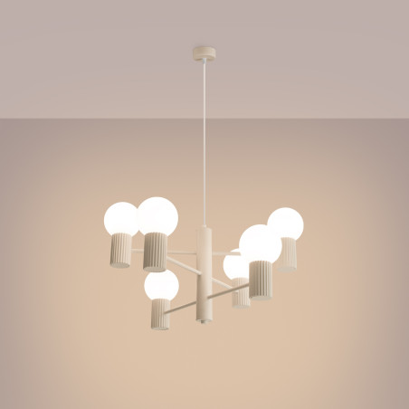 Kronleuchter HALO 6 beige