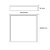 Cadre en aluminium blanc pour panneau 60 x 60, hauteur 70 mm