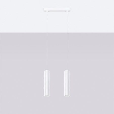 Pendant lamp KARBON 2 white