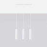 Pendant lamp KARBON 3L white