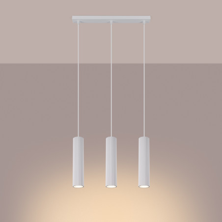 Pendant lamp KARBON 3L white