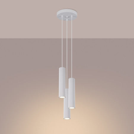 Pendant lamp KARBON 3P white