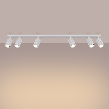 Ceiling lamp KARBON 6L white