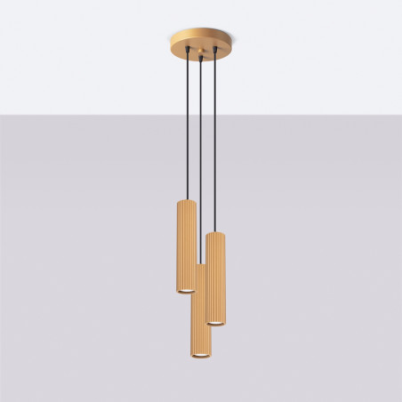 Lampada a sospensione KARBON 3P oro