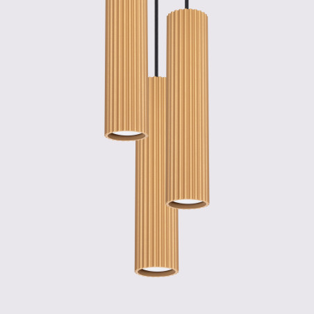 Candeeiro suspenso KARBON 3P dourado