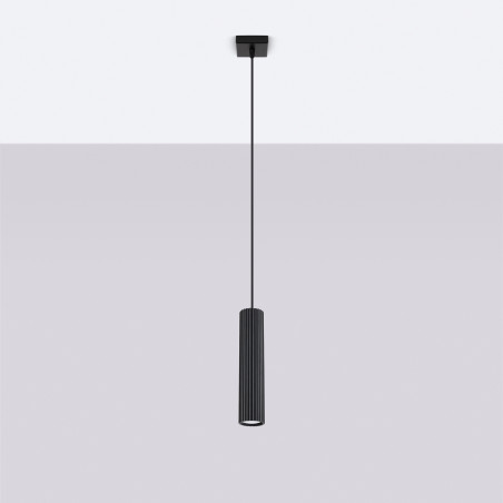 Lámpara colgante KARBON 1 negro