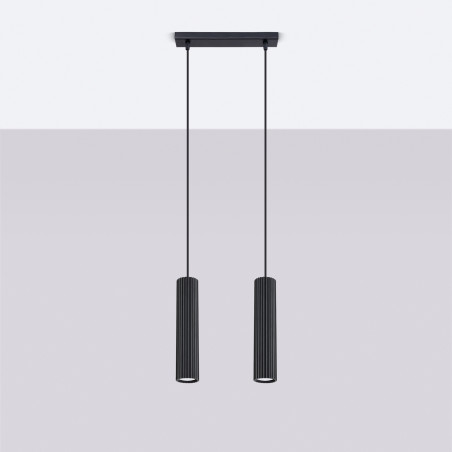 Lampe suspendue KARBON 2 noir