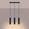 Pendant lamp KARBON 3L black