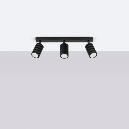 Plafonnier KARBON 3L noir
