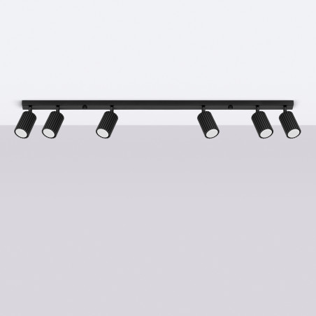 Lampada da soffitto KARBON 6L nero