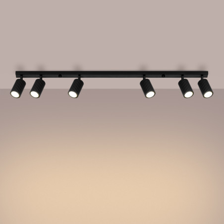 Ceiling lamp KARBON 6L black