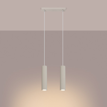 Lámpara colgante KARBON 2 beige