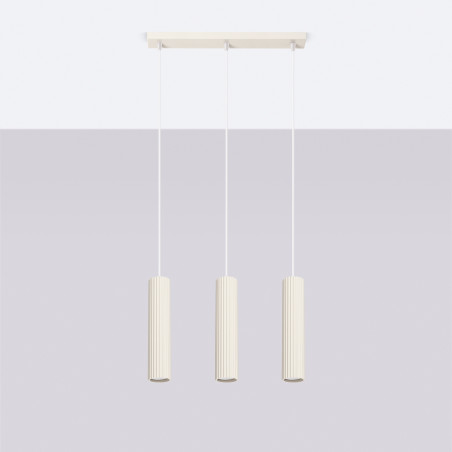 Lampe suspendue KARBON 3L beige