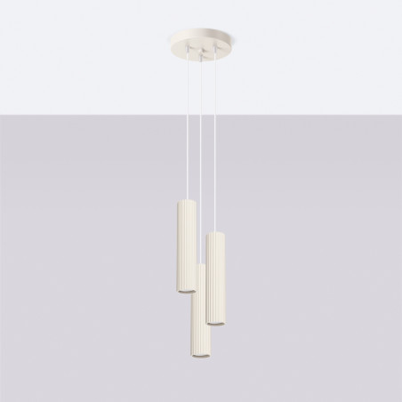 Pendelleuchte KARBON 3P beige