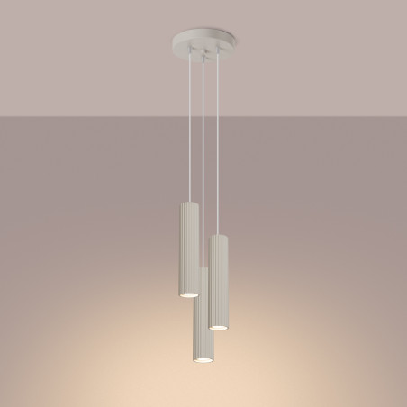 Lampe suspendue KARBON 3P beige