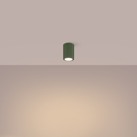 Lampada da soffitto KARBON 10 verde oliva