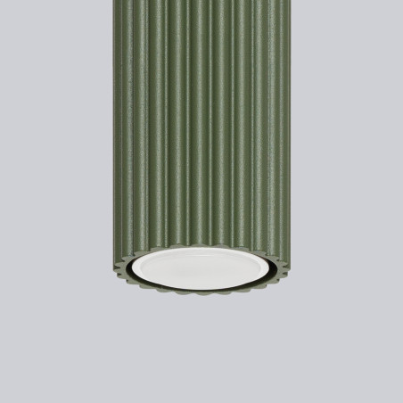 Lampada da soffitto KARBON 10 verde oliva