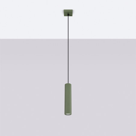 Pendant lamp KARBON 1 olive green