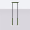 Lampe suspendue KARBON 2 vert olive