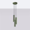 Pendant lamp KARBON 3P olive green