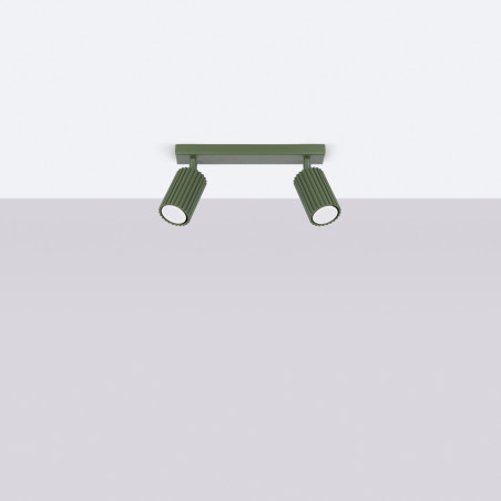 Lampada da soffitto KARBON 2 verde oliva