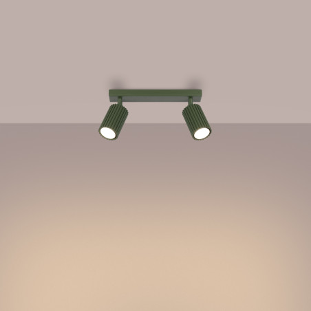 Ceiling lamp KARBON 2 olive green